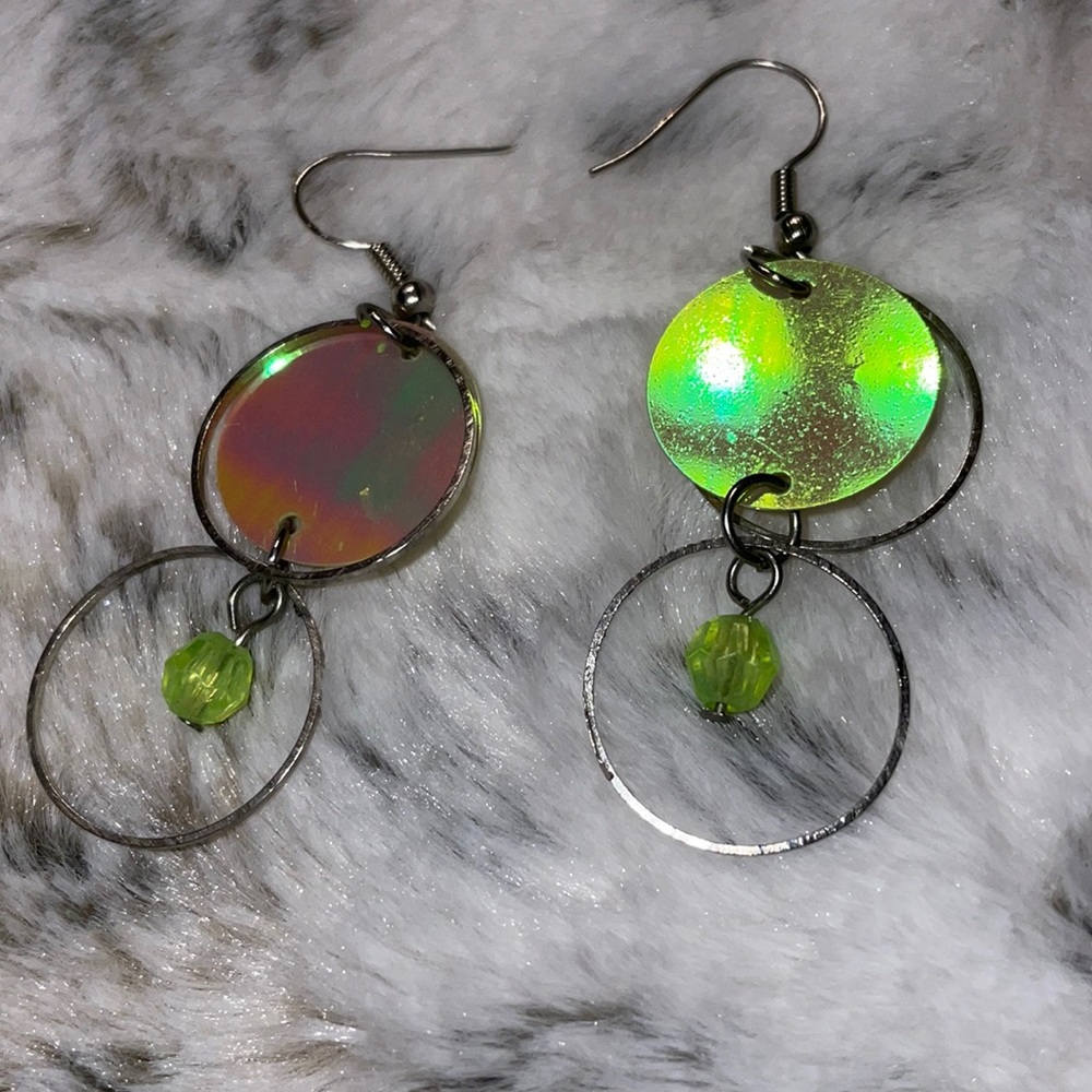 Green‎ Sequin Earrings